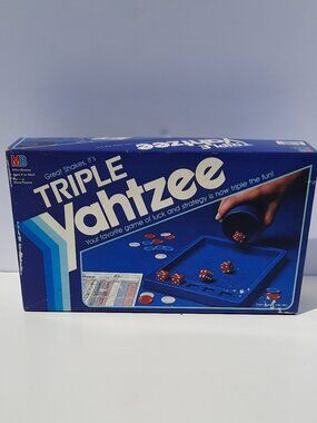 1991 Triple Yahtzee Game Milton Bradley w/ Extra Score Pads Missing Chips